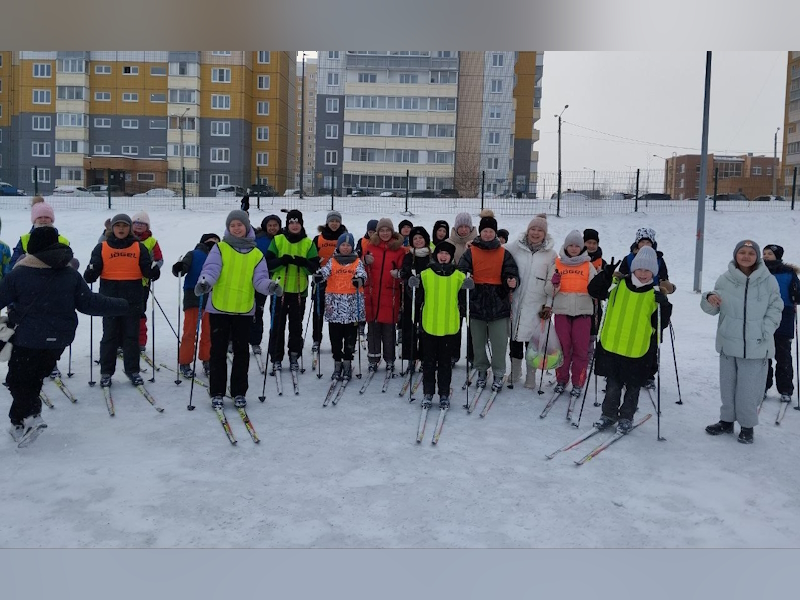 Спортивные соревнования: лыжный спорт.